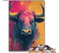 Rompecabezas de 2000 Piezas para Adolescentes y Adultos: Pintura al óleo de Toro, un desafío difícil para aliviar el estrés, con póster a Juego y Hoja de Trivia de 70x100cm