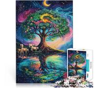 Rompecabezas de 2000 Piezas para Adultos Árbol de la Vida del Cielo Estrellado Juego de Preguntas Gran Regalo para Juegos 70x100cm
