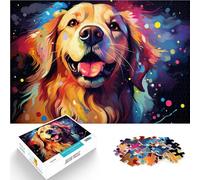 Rompecabezas de 2000 piezas para adultos, arte de golden retrievers patrón de montaje como regalo para toda la familia, 27.56 x 39.37 pulgadas para niños de 14 años