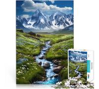Rompecabezas de 2000 Piezas para Adultos Arte de Las montañas de Primavera Hecho de Papel，para y a Partir de 14 años Juego práctico Mejorar el Amor Entre Parejas。tamaño：70x100cm/27.5x39.3pulgada