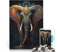 Rompecabezas de 2000 Piezas para Adultos Arte del Rey Elefante Hecho de Papel，para Mayores de 14 años Juego de Rompecabezas Juegos Juguetes Regalo。tamaño：70x100cm/27.5x39.3pulgada