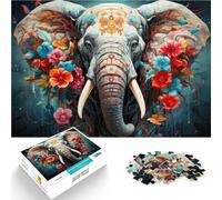 Rompecabezas de 2000 Piezas para Adultos Arte Elefante Animales Lindos Hecho de Papel，para y a Partir de 14 años Un desafío difícil Regalos de cumpleaños。tamaño：70x100cm/27.5x39.3pulgada