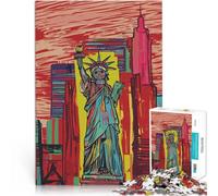 Rompecabezas de 2000 Piezas para Adultos Arte Urbano de la Estatua de la Libertad, Nueva York Juego práctico Ideas de Regalos 70x100cm