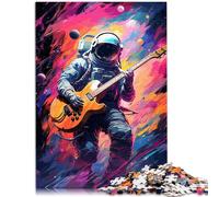 Rompecabezas de 2000 piezas para adultos Astronauta jugando la guitarra juegos divertidos en familia alivio del estrés estancia matar el tiempo 27,56 pulgadas x 39,37 pulgadas para 14 años