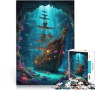 Rompecabezas de 2000 Piezas para Adultos Barco Pirata hundido Juguete de desafío de Juego Educativo para la decoración del hogar 70x100cm