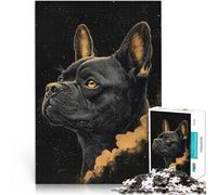 Rompecabezas de 2000 Piezas para Adultos Bulldog francés Negro en el Espacio Corte de precisión Cumpleaños 70x100cm