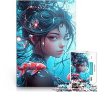 Rompecabezas de 2000 Piezas para Adultos Chica de Anime con pez koi Desafiante Difícil Cada Pieza es única: un desafiante y Divertido Juego Familiar 70x100cm