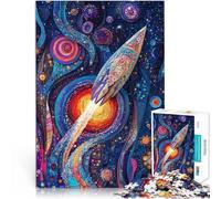 Rompecabezas de 2000 Piezas para Adultos Cohete de fantasía en el Espacio Difícil y desafío Adecuado para decoración de Escritorio. 70x100cm