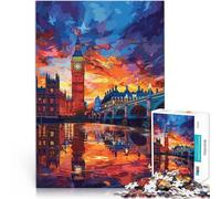 Rompecabezas de 2000 piezas para adultos, colorido rompecabezas del Big Ben de Londres, juegos educativos, interacción entre padres e hijos, 27.56 x 39.37 pulgadas, para adolescentes a partir de 14
