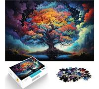 Rompecabezas de 2000 piezas para adultos, diseño de árbol del mundo extraño colorido para decoración de pared de 27.56 x 39.37 pulgadas, regalos únicos de cumpleaños