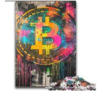 Rompecabezas de 2000 Piezas para Adultos, diseño de Grafiti de Bitcoin, Juego Educativo Familiar con Piezas aleatorias Que encajan Perfectamente, 70x100cm