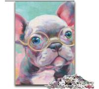 Rompecabezas de 2000 Piezas para Adultos, diseño de Pug con Gafas, Toda la Familia 14+, 70x100cm