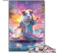 Rompecabezas de 2000 Piezas para Adultos, DJ Guinea Pig, Staycation Kill Time, con Piezas aleatorias Totalmente entrelazadas, 70x100cm
