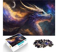 Rompecabezas de 2000 Piezas para Adultos Dragón Espacial Cósmico Desafío difícil para aliviar el estrés Lista de Deseos con Papá Noel 70x100cm
