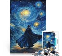 Rompecabezas de 2000 Piezas para Adultos El vagabundo de la Noche Estrellada Acertijo para Juguetes de decoración del hogar 70x100cm