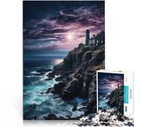 Rompecabezas de 2000 Piezas para Adultos Faro de Noche Juguetes educativos de Aprendizaje Cada Pieza es única: un desafiante y Divertido Juego Familiar 70x100cm