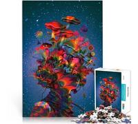 Rompecabezas de 2000 Piezas para Adultos Floral psicodélico para el Juguete de desafío de Juego Educativo Buen Regalo 70x100cm