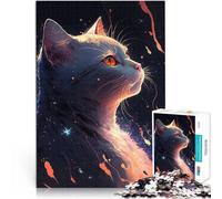 Rompecabezas de 2000 Piezas para Adultos Gato en Las Estrellas Juegos Divertidos para la Familia Grandes Regalos y Juguetes 70x100cm
