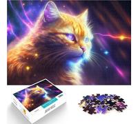 Rompecabezas de 2000 Piezas para Adultos Gato Espacial cósmico Entrena tu Cerebro y Tus Manos Adecuado para decoración de Escritorio. 70x100cm