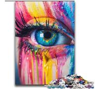 Rompecabezas de 2000 Piezas para Adultos, Hermoso Ojo con Pintura Colorida, desafiantes Juegos de Actividades Familiares, Juguete de Bricolaje para decoración de Pared del hogar, Regalos, 70x100cm