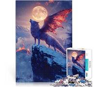 Rompecabezas de 2000 Piezas para Adultos Híbrido Animal dragón Lobo Juegos de relajación Decoración de Pared cumpleaños y Navidad 70x100cm