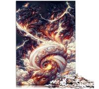 Rompecabezas de 2000 piezas para adultos, juego de preguntas de tormenta de fuego rojo es ideal como regalo para toda la familia de 27.56 x 39.37 pulgadas, adecuado para adolescentes de 14 años en