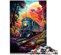 Rompecabezas de 2000 piezas para adultos, juegos divertidos familiares de tren forestal, 70 x 100 cm, diversión en casa, regalo de cumpleaños, regalos de viaje,