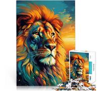 Rompecabezas de 2000 Piezas para Adultos león al Atardecer Juegos educativos Decoración del hogar Regalo para cumpleaños 70x100cm