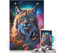 Rompecabezas de 2000 Piezas para Adultos Lince en Las Flores Hecho de cartón para Mayores de 14 años para la decoración del hogar Ideas de Regalos tamaño：70x100cm