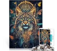 Rompecabezas de 2000 Piezas para Adultos Lince mágico de fantasía Hecho de Papel，para Mayores de 14 años Juego de decoración del hogar Adecuado para decoración de Escritorio.。tamaño：70x100cm