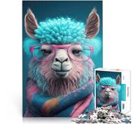 Rompecabezas de 2000 Piezas para Adultos Lindo Arte de Llama Hecho de cartón Apto para Mayores de 14 años. Juego de Preguntas Actividades Divertidas en casa, Regalos de cumpleaños, Regalos de Viaje