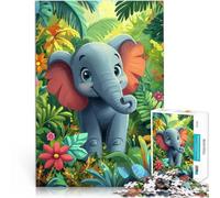 Rompecabezas de 2000 Piezas para Adultos Lindo Elefante en la Jungla Alivio del estrés Cada Pieza es única: un desafiante y Divertido Juego Familiar 70x100cm