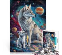 Rompecabezas de 2000 Piezas para Adultos Lobo en el Planeta Juguetes de Entretenimiento Familiar Regalos de Amigo Secreto 70x100cm