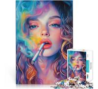 Rompecabezas de 2000 Piezas para Adultos Mujer Sexy fumando Juguete Educativo Intelectual descompresor decoración de Pared 70x100cm