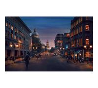 Rompecabezas de 2000 piezas para adultos, paisaje urbano de Londres bajo el cielo nocturno, rompecabezas educativo para niños