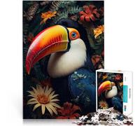 Rompecabezas de 2000 Piezas para Adultos Pájaro tucán en la Selva Hecho de cartón para y a Partir de 14 años Juego desafiante Juegos Juguetes Regalo tamaño：70x100cm