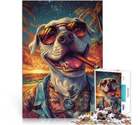 Rompecabezas de 2000 Piezas para Adultos “Perro con Tatuaje Colorido” Hecho de Papel,para y a Partir de 14 años Juego de desafío único Mejorar el Amor Entre Parejas。tamaño:70x100cm/27.5x39.3pulgada