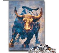 Rompecabezas de 2000 Piezas para Adultos, Pintura al óleo de Toro, Juego desafiante y Familiar con Piezas de Formas aleatorias Totalmente entrelazadas, 70x100cm