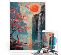 Rompecabezas de 2000 Piezas para Adultos Pintura de la Dama de la Cascada Difícil Difícil Adecuado para decoración de Escritorio. 70x100cm