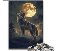 Rompecabezas de 2000 Piezas para Adultos, Regalo de Lobo bajo la Luna, para Mayores de 14 años, Juguete Educativo Intelectual descompresor, Gran Regalo, 70x100cm