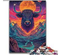 Rompecabezas de 2000 Piezas para Adultos,Regalo de Sigpsychedelic Cow in The Mountains para Mayores de 14 años Desafiante de completar,Pero Divertido y Gracioso Excelentes Regalos y Juguetes 70x100cm