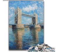 Rompecabezas de 2000 Piezas para Adultos, Regalo, Pintura al óleo del Puente de Londres para Mayores de 14 años, Juguete Educativo Intelectual descompresor, Gran Regalo, 70x100cm