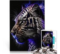 Rompecabezas de 2000 Piezas para Adultos Retrato de Tigre Blanco Hecho de cartón para Mayores de 14 años Interacción Entre Padres e Hijos Regalos interesantes para Reducir el estrés tamaño：70x100cm