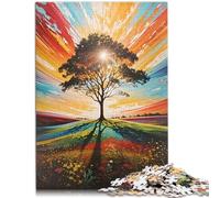 Rompecabezas de 2000 piezas para adultos, rompecabezas de árboles coloridos, regalos desafiantes, lista de deseos de Navidad con Papá Noel, 27.56 x 39.37 pulgadas para niños de 14 años