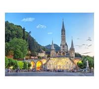 Rompecabezas de 2000 piezas para adultos, rompecabezas del santuario de Nuestra Señora de Lourdes en Francia, recuerdo turístico y regalo de decoración del hogar