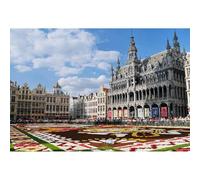 Rompecabezas de 2000 piezas para adultos, rompecabezas Grand Place Bruselas Bélgica, obras de arte de juego y recuerdo turístico