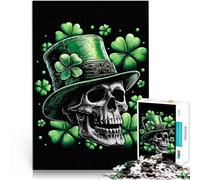 Rompecabezas de 2000 Piezas para Adultos Tréboles de Calavera irlandeses Difícil y desafío Interacción Entre Padres e Hijos 70x100cm