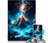 Rompecabezas de 2000 Piezas para Adultos “Volcán Azul” Hecho de Papel，para y a Partir de 14 años Decoración del hogar Regalo Educativo de Aprendizaje。tamaño：70x100cm/27.5x39.3pulgada