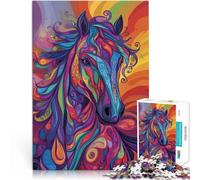 Rompecabezas de 2000 Piezas para Adultos y Adolescentes “Caballo Avatar artístico” ,para Mayores de 14 años Desafiante de completar, Pero Divertido y Gracioso. Juego de Navidad Regalos para Mujeres。