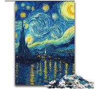 Rompecabezas de 2000 Piezas para Adultos y Adolescentes: Cielo Nocturno de Van Gogh, un Juego desafiante para Toda la Familia Una Obra de Arte para Mayores de 14 años 70x100cm